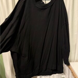 Torrid Black Oversized Drop Shoulder Sweatshirt